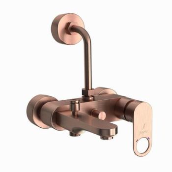Jaquar Ornamix Prime Single Lever Wall Mixer 3-In-1 System With Provision For Both Hand Shower And Overhead Shower Complete With 115Mm Long Bend Pipe, Connecting Legs & Wall Flange (Without Hand & Overhead Shower) Antique Copper
