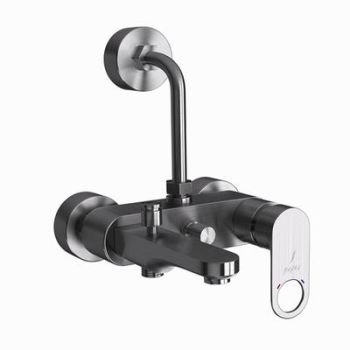 Jaquar Ornamix Prime Single Lever Wall Mixer 3-In-1 System With Provision For Both Hand Shower And Overhead Shower Complete With 115Mm Long Bend Pipe, Connecting Legs & Wall Flange (Without Hand & Overhead Shower) Stainless Steel