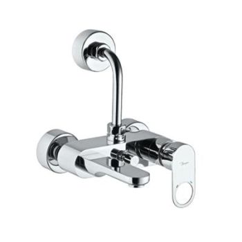 Jaquar Ornamix Prime Single Lever Wall Mixer With Provision For Overhead Shower With 115Mm Long Bend Pipe On Upper Side, Connecting Legs & Wall Flanges Chrome