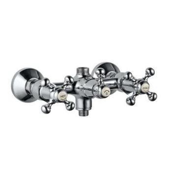 Jaquar Queens Exposed Wall Mixer With Provision Only For Overhead Shower & Hand Shower With Connecting Legs & Wall Flanges