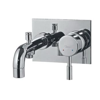 Jaquar Solo Single Lever High Flow Bath & Shower Mixer (Concealed Body) Wall Mounted Model With Button Spout