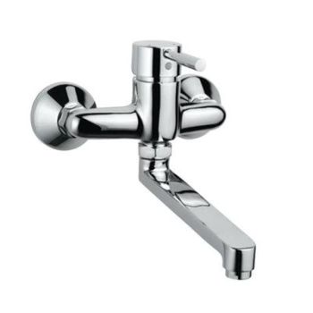 Jaquar Solo Single Lever Sink Mixer Swinging Spout (Wall Mounted Model) With Connecting Legs & Wall Flanges
