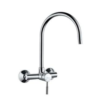 Jaquar Solo Single Lever Sink Mixer With Swinging Spout On Upper Side (Wall Mounted Model) With Connecting Legs & Wall Flanges