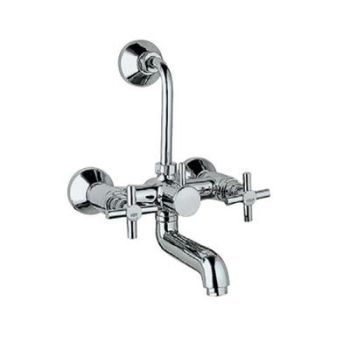 Jaquar Solo Wall Mixer With Provision For Overhead Shower With 115Mm Long Bend Pipe On Upper Side, Connecting Legs & Wall Flanges