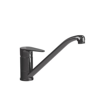 Jaquar Vignette Prime Single Lever Sink Mixer With Swinging Spout (Table Mounted) With 450Mm Long Braided Hoses Black Chrome