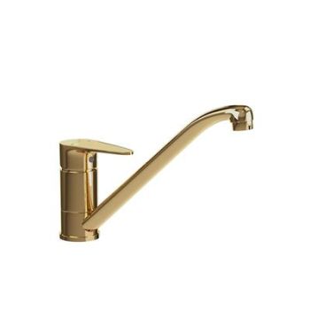 Jaquar Vignette Prime Single Lever Sink Mixer With Swinging Spout (Table Mounted) With 450Mm Long Braided Hoses Full Gold