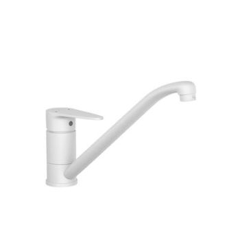 Jaquar Vignette Prime Single Lever Sink Mixer With Swinging Spout (Table Mounted) With 450Mm Long Braided Hoses White Matt
