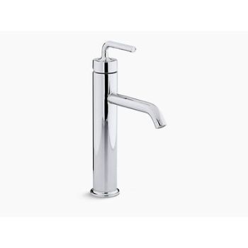 Kohler Purist Tall Single-Control Lavatory Faucet With Straight Lever Handle Without Drain Polished Chrome (K-14404In-4And-Cp)