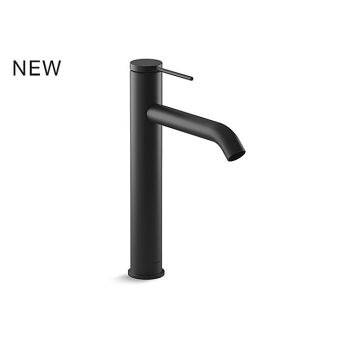 Kohler Single-Control Side Mount Tall Basin Faucet With Drain In Matte Black (K-77959-4A-Bl)