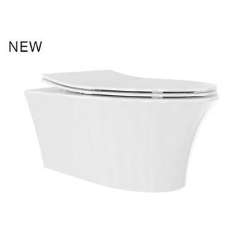Kohler Veil Wall-Hung Toilet With Quiet-Close Uf Seat White (K-75708In-Ss-0)