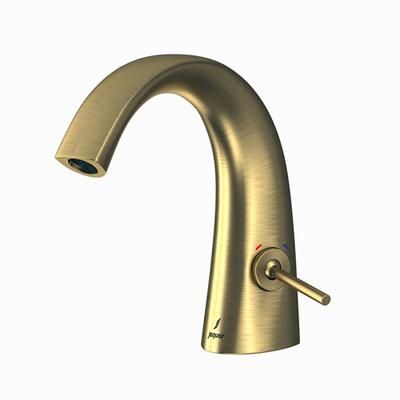 Jaquar Arc Joystick Basin Mixer Without Popup Waste With 450Mm Long Braided Hoses Antique Bronze