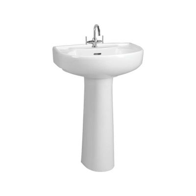 Cera Cana Wall Hung Wash Basin With Full Pedestal Snow-White