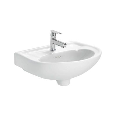 Cera Canon Wall Hung Wash Basin Without Pedestal Ivory
