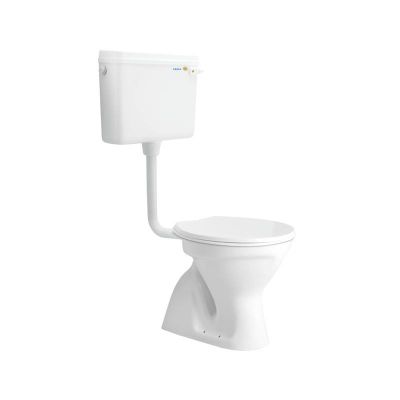 Cera Cignia Floor Mounted S-Trap Ewc Ivory with Compass Cistern n Carina Seat Cover
