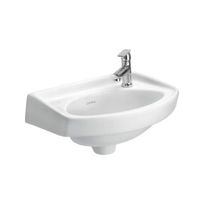 Cera Cosy Wall Hung Wash Basin Without Pedestal Ivory