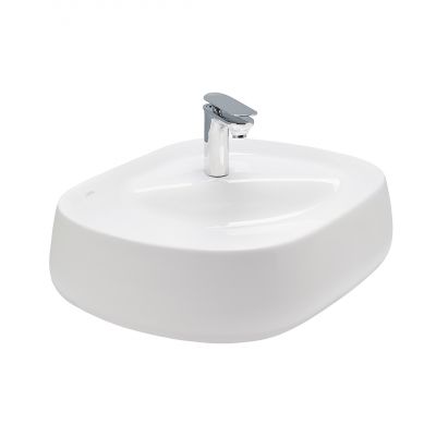 Cera Citrine Table Top Thin Rim Wash Basin Snow White