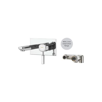 Cera Gayle Wall Mounted Single Lever Basin Mixer With 2 Mm Sheet Flange F1014474/F4065101