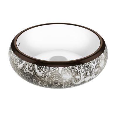 Cera Senator Silvio Art Decor Table Top Wash Basin - Silver