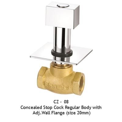 ESS ESS Cruzo Concealed Stop Cock Regular Body With Adj. Wall Flange 20Mm