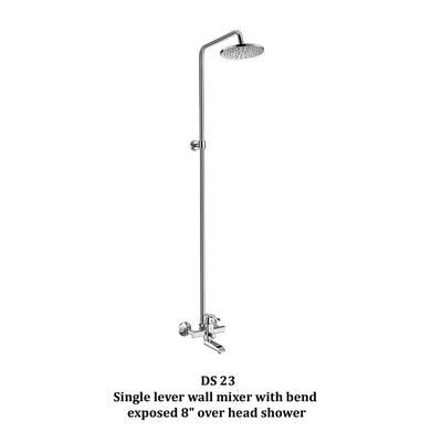 ESS ESS D Series Single Lever Wall Mixer With Bend Exposed 8" Over Head Shower