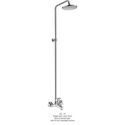 ESS ESS New Dune Single Lever Wall Mixer Bend Exposed Type With 8 Inch Overhead Shower