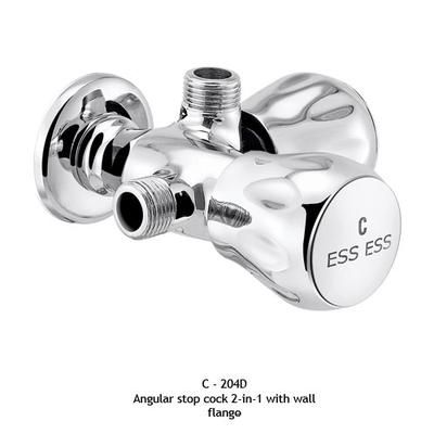 ESS ESS Croma Angular Stop Cock 2-In-1 With Wall Flange