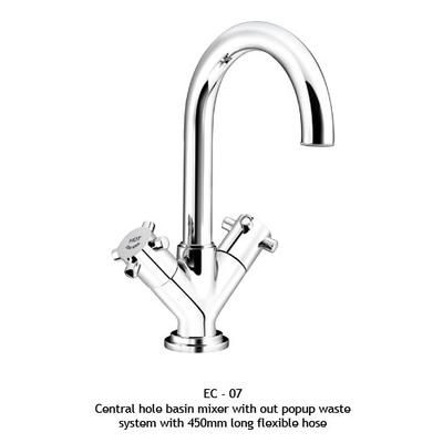 ESS ESS Echo Central Hole Basin Mixer Without Popup Waste System