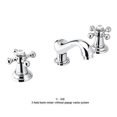 ESS ESS Victorian 3-Hole Basin Mixer Without Popup Waste System