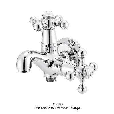 ESS ESS Victorian Bib Cock 2-In-1 With Wall Flange