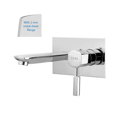Cera Gayle Wall Mounted Single Lever Basin Mixer With Sheet Metal Wall Flange