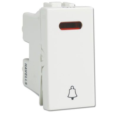 Havells Coral 6 AX Bell Push with Ind. Switch