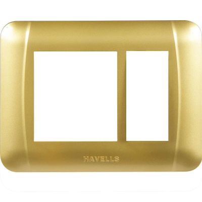 Havells Oro Metalica Cover Frame Mustard Gold