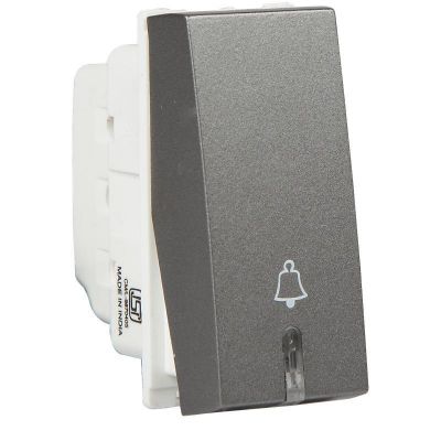 Havells Oro Metalica 10 A Bell Push With Ind. switch