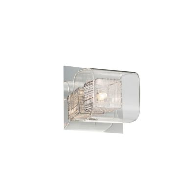 Jaquar 1 Light Aluminium mesh with Clear Glass Chrome Finishing Wall Lamp (DWL-CHR-MB11002351B)