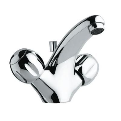 Jaquar Clarion Central Hole Basin Mixer With Popup Waste System With 450Mm Long Braided Hoses
