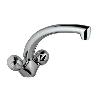 Jaquar Clarion Sink Mixer With Extended Spout (Table Mounted Model) With 450Mm Long Braided Hoses