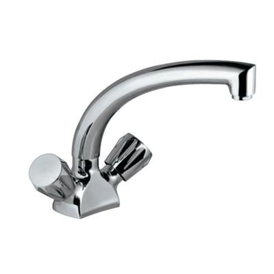 Jaquar Continental Sink Mixer With Extended Spout (Table Mounted Model) With 450Mm Long Braided Hoses