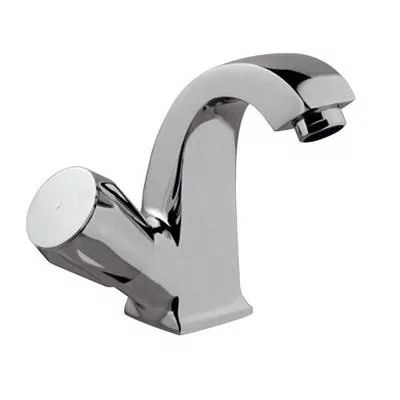 Jaquar Continental Swan Neck Tap With Left Hand Operating Knob With 450Mm Long Braided Hose