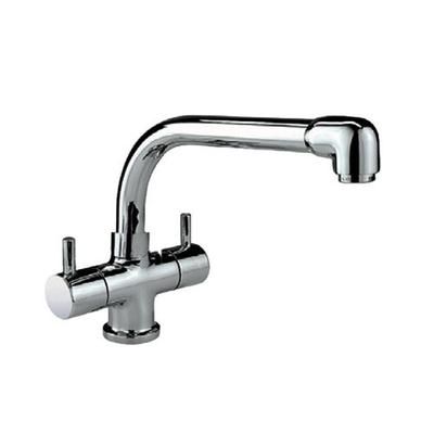 Jaquar Florentine Sink Mixer, 1-Hole With Swinging Extended Spout (Table Mounted Model) With 450Mm Long Braided Hoses