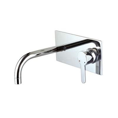 Jaquar Fusion Exposed Part Kit Of Single Lever Basin Mixer Wall Mounted Consisting Of Operating Lever, Wall Flange, Nipple & Spout