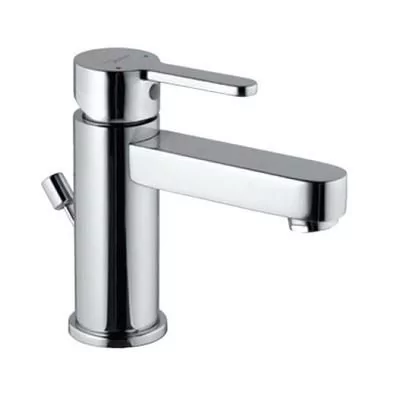 Jaquar Fusion Single Lever Extended Basin Mixer (Height-85Mm) With Popup Waste System With 450Mm Long Braided Hoses