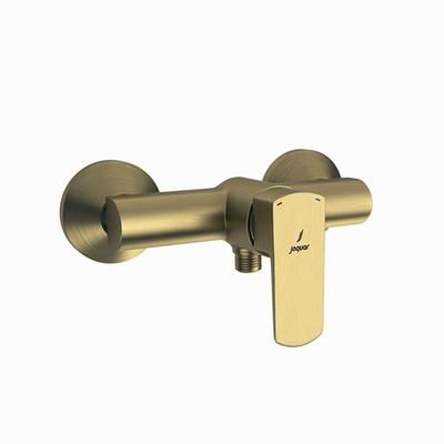 Jaquar Kubix Prime Single Lever Exposed Shower Mixer For Connection To Hand Shower With Connecting Legs & Wall Flanges Antique Bronze
