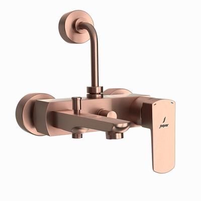 Jaquar Kubix Prime Single Lever Wall Mixer 3-In-1 System With Provision For Both Hand Shower And Overhead Shower Complete With 115Mm Long Bend Pipe, Connecting Legs & Wall Flange (Without Hand & Overhead Shower) Antique Copper
