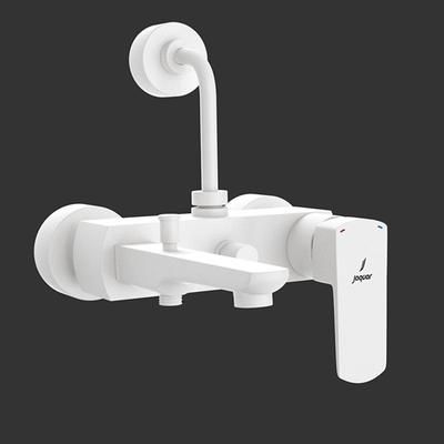 Jaquar Kubix Prime Single Lever Wall Mixer 3-In-1 System With Provision For Both Hand Shower And Overhead Shower White Matt