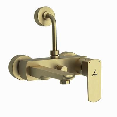 Jaquar Kubix Prime Single Lever Wall Mixer With Provision For Overhead Shower With 115Mm Long Bend Pipe On Upper Side, Connecting Legs & Wall Flanges Antique Bronze