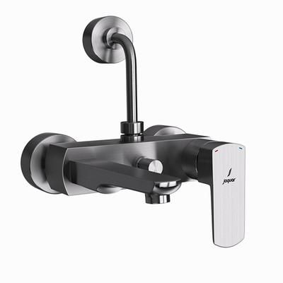 Jaquar Kubix Prime Single Lever Wall Mixer With Provision For Overhead Shower With 115Mm Long Bend Pipe On Upper Side, Connecting Legs & Wall Flanges Stainless Steel