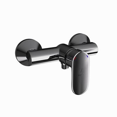 Jaquar Opal Prime Single Lever Exposed Shower Mixer For Connection To Hand Shower With Connecting Legs & Wall Flanges Black Chrome