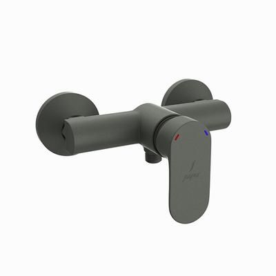 Jaquar Opal Prime Single Lever Exposed Shower Mixer For Connection To Hand Shower With Connecting Legs & Wall Flanges Graphite