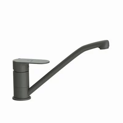 Jaquar Opal Prime Single Lever Sink Mixer With Swinging Spout (Table Mounted) With 450Mm Long Braided Hoses Graphite