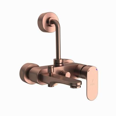 Jaquar Opal Prime Single Lever Wall Mixer 3-In-1 System With Provision For Both Hand Shower And Overhead Shower Complete With 115Mm Long Bend Pipe, Connecting Legs & Wall Flange (Without Hand & Overhead Shower) Antique Copper